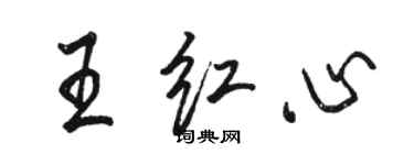 骆恒光王红心行书个性签名怎么写