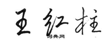 骆恒光王红柱行书个性签名怎么写