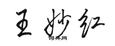 骆恒光王妙红行书个性签名怎么写
