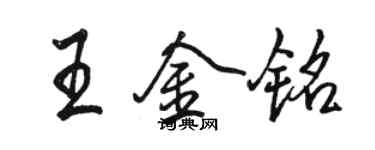 骆恒光王金铭行书个性签名怎么写