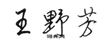 骆恒光王野芳行书个性签名怎么写