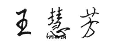 骆恒光王慧芳行书个性签名怎么写