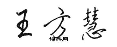 骆恒光王方慧行书个性签名怎么写