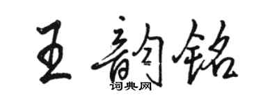 骆恒光王韵铭行书个性签名怎么写
