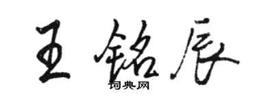 骆恒光王铭辰行书个性签名怎么写