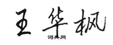 骆恒光王华枫行书个性签名怎么写