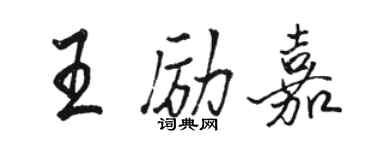 骆恒光王励嘉行书个性签名怎么写