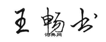 骆恒光王畅书行书个性签名怎么写