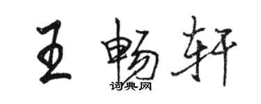 骆恒光王畅轩行书个性签名怎么写