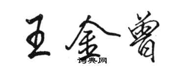骆恒光王金曾行书个性签名怎么写