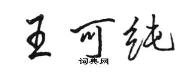骆恒光王可纯行书个性签名怎么写