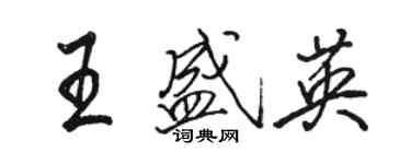骆恒光王盛英行书个性签名怎么写