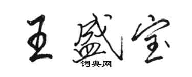 骆恒光王盛宝行书个性签名怎么写