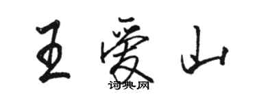 骆恒光王爱山行书个性签名怎么写