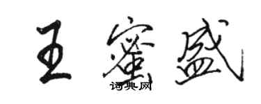 骆恒光王蜜盛行书个性签名怎么写