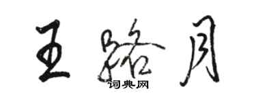 骆恒光王路月行书个性签名怎么写