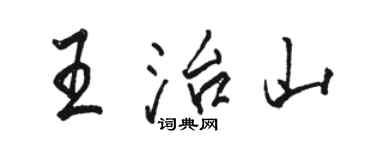 骆恒光王治山行书个性签名怎么写