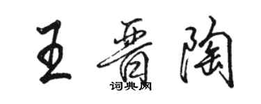 骆恒光王晋陶行书个性签名怎么写