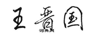骆恒光王晋国行书个性签名怎么写