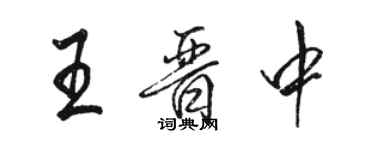 骆恒光王晋中行书个性签名怎么写