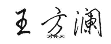 骆恒光王方澜行书个性签名怎么写