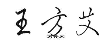 骆恒光王方艾行书个性签名怎么写