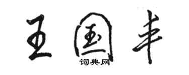 骆恒光王国丰行书个性签名怎么写