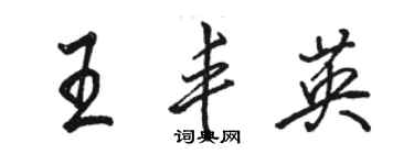 骆恒光王丰英行书个性签名怎么写