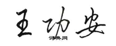 骆恒光王功安行书个性签名怎么写