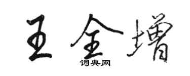 骆恒光王全增行书个性签名怎么写