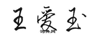 骆恒光王爱玉行书个性签名怎么写