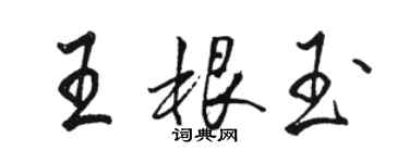 骆恒光王根玉行书个性签名怎么写