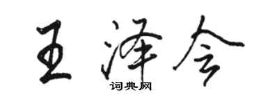 骆恒光王泽会行书个性签名怎么写