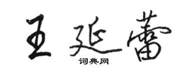 骆恒光王延蕾行书个性签名怎么写