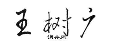 骆恒光王树广行书个性签名怎么写