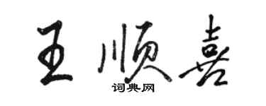 骆恒光王顺喜行书个性签名怎么写