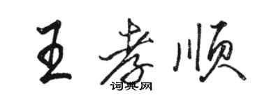 骆恒光王孝顺行书个性签名怎么写