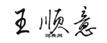 骆恒光王顺意行书个性签名怎么写
