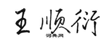 骆恒光王顺衍行书个性签名怎么写