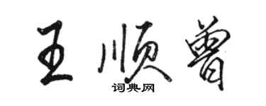 骆恒光王顺曾行书个性签名怎么写