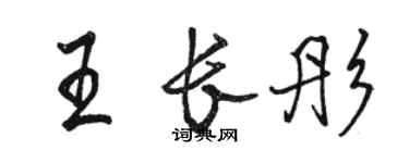 骆恒光王长彤行书个性签名怎么写