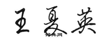 骆恒光王夏英行书个性签名怎么写