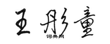 骆恒光王彤童行书个性签名怎么写