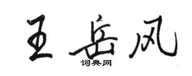 骆恒光王岳风行书个性签名怎么写