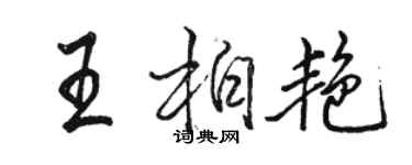 骆恒光王柏艳行书个性签名怎么写