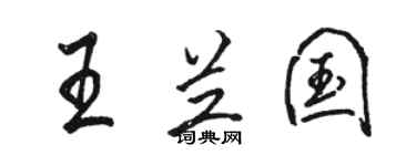 骆恒光王兰国行书个性签名怎么写