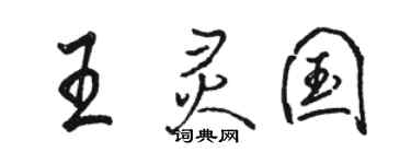 骆恒光王灵国行书个性签名怎么写