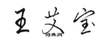 骆恒光王艾宝行书个性签名怎么写