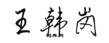 骆恒光王韩岗行书个性签名怎么写