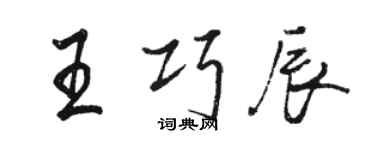 骆恒光王巧辰行书个性签名怎么写